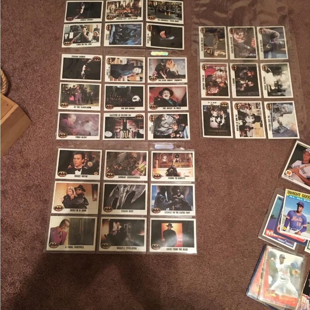 1989 TOPPS BATMAN DC COMICS SERIES (Lot Of 38 Cards)